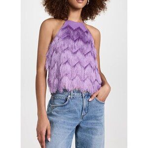 Ramy Brook 'Veron' Sleeveless Fringe Top, Maui Lilac
